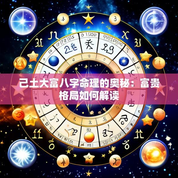 己土大富八字命理的奥秘：富贵格局如何解读