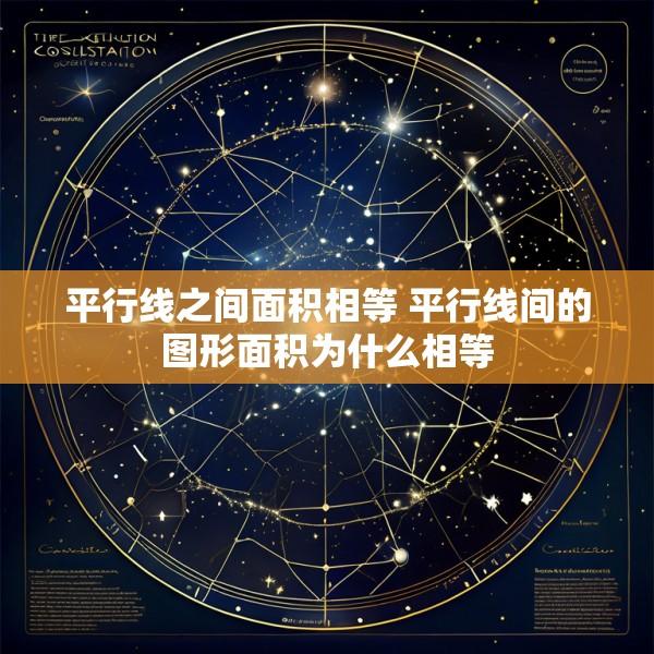 平行线之间面积相等 平行线间的图形面积为什么相等