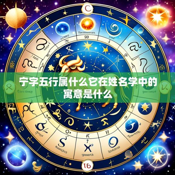 宁字五行属什么它在姓名学中的寓意是什么