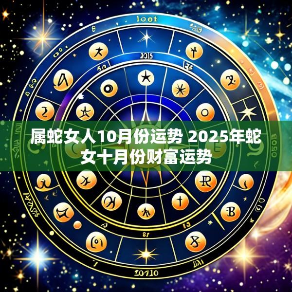 属蛇女人10月份运势 2025年蛇女十月份财富运势