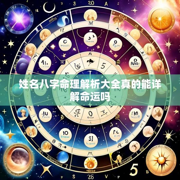 姓名八字命理解析大全真的能详解命运吗