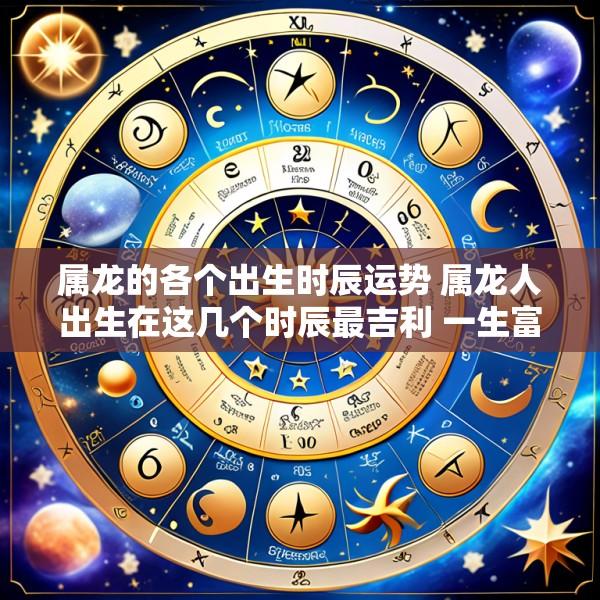 属龙的各个出生时辰运势 属龙人出生在这几个时辰最吉利 一生富贵无忧