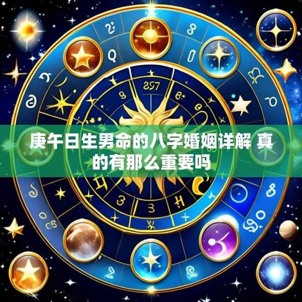 庚午日生男命的八字婚姻详解 真的有那么重要吗