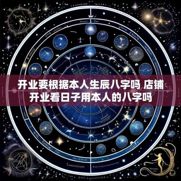 开业要根据本人生辰八字吗 店铺开业看日子用本人的八字吗