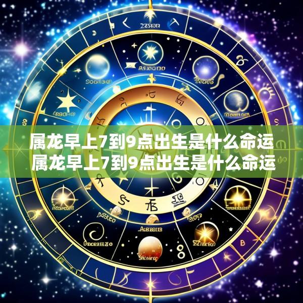 属龙早上7到9点出生是什么命运 属龙早上7到9点出生是什么命运女