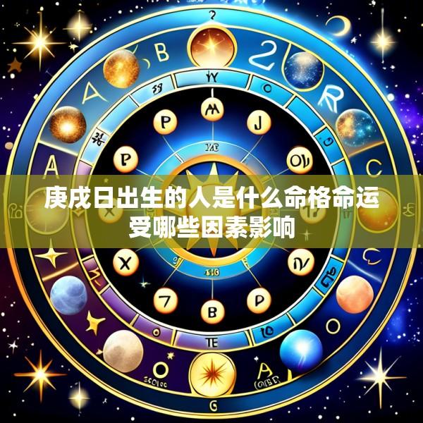 庚戌日出生的人是什么命格命运受哪些因素影响