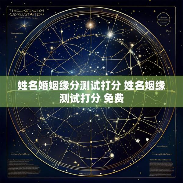 姓名婚姻缘分测试打分 姓名姻缘测试打分 免费