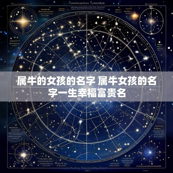 属牛的女孩的名字 属牛女孩的名字一生幸福富贵名