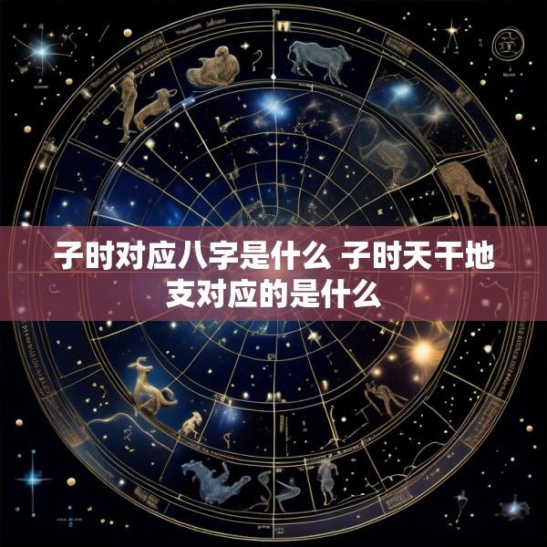 子时对应八字是什么 子时天干地支对应的是什么