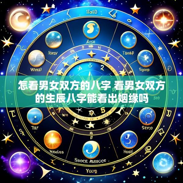 怎看男女双方的八字 看男女双方的生辰八字能看出姻缘吗