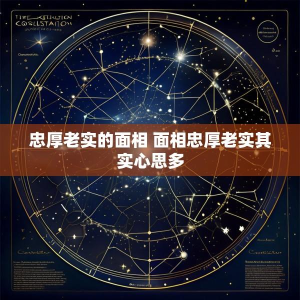 忠厚老实的面相 面相忠厚老实其实心思多