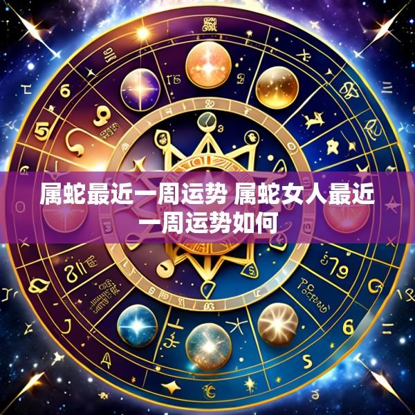 属蛇最近一周运势 属蛇女人最近一周运势如何