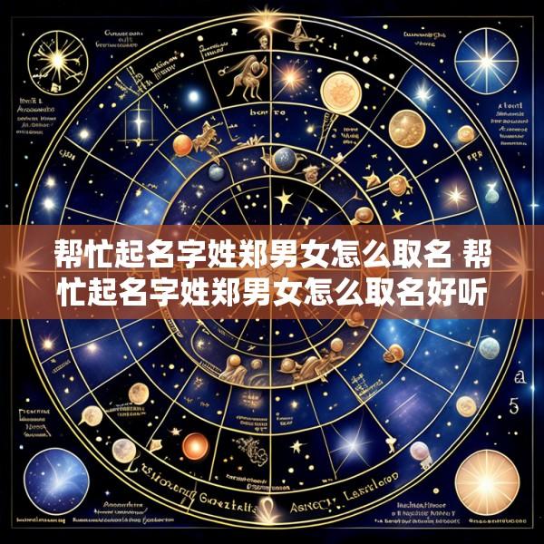 帮忙起名字姓郑男女怎么取名 帮忙起名字姓郑男女怎么取名好听