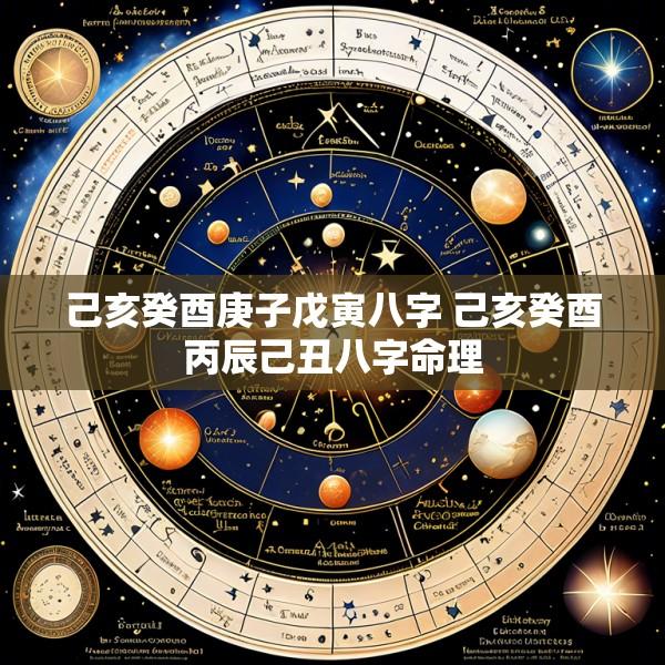 己亥癸酉庚子戊寅八字 己亥癸酉丙辰己丑八字命理