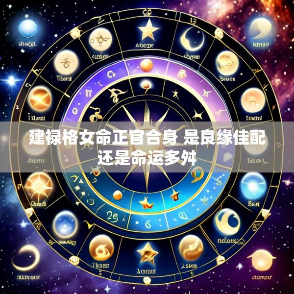 建禄格女命正官合身 是良缘佳配还是命运多舛