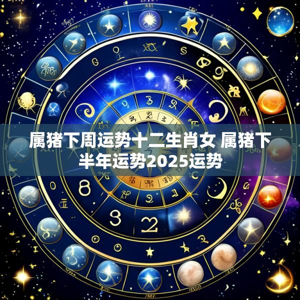 属猪下周运势十二生肖女 属猪下半年运势2025运势