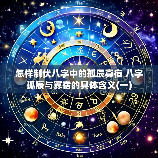 怎样制伏八字中的孤辰寡宿 八字孤辰与寡宿的具体含义(一)