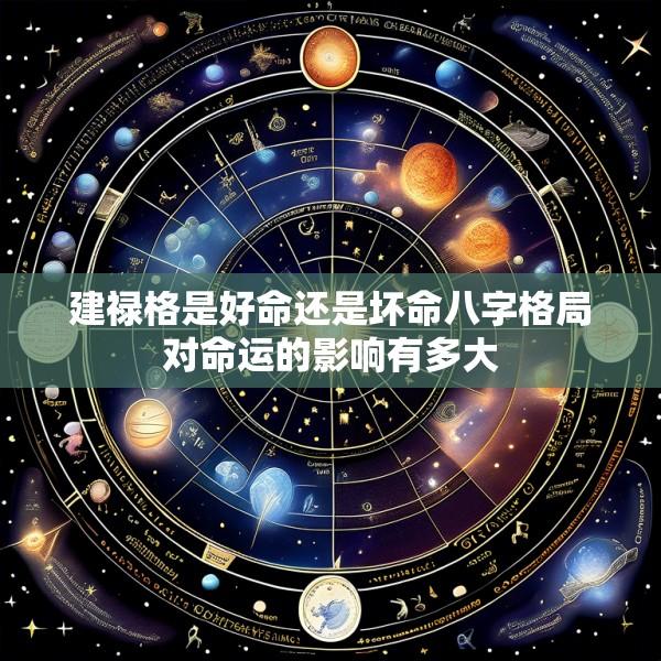 建禄格是好命还是坏命八字格局对命运的影响有多大