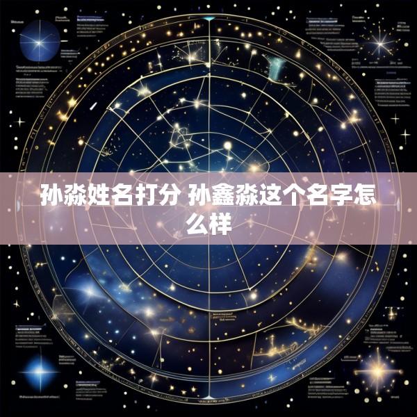 孙淼姓名打分 孙鑫淼这个名字怎么样