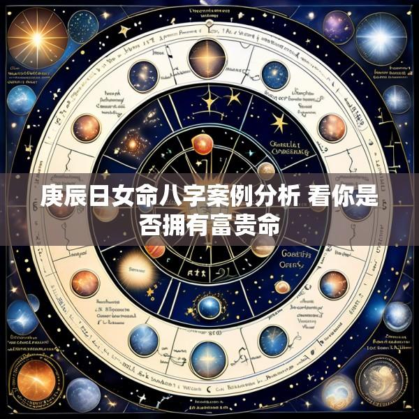 庚辰日女命八字案例分析 看你是否拥有富贵命