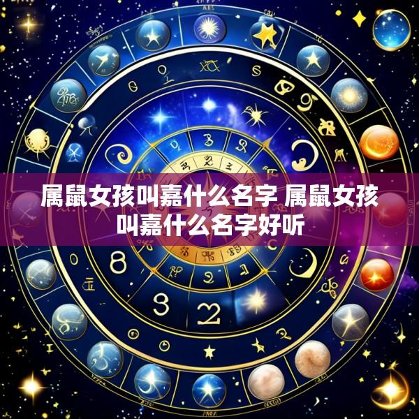 属鼠女孩叫嘉什么名字 属鼠女孩叫嘉什么名字好听