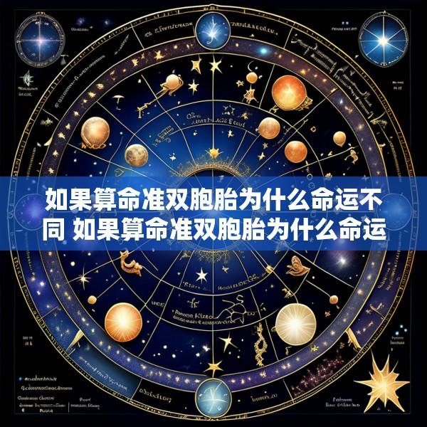 如果算命准双胞胎为什么命运不同 如果算命准双胞胎为什么命运不同一样