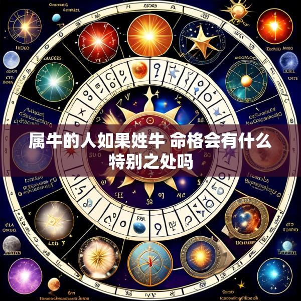 属牛的人如果姓牛 命格会有什么特别之处吗