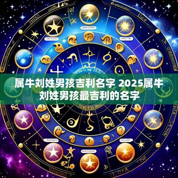 属牛刘姓男孩吉利名字 2025属牛刘姓男孩最吉利的名字