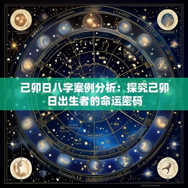 己卯日八字案例分析：探究己卯日出生者的命运密码