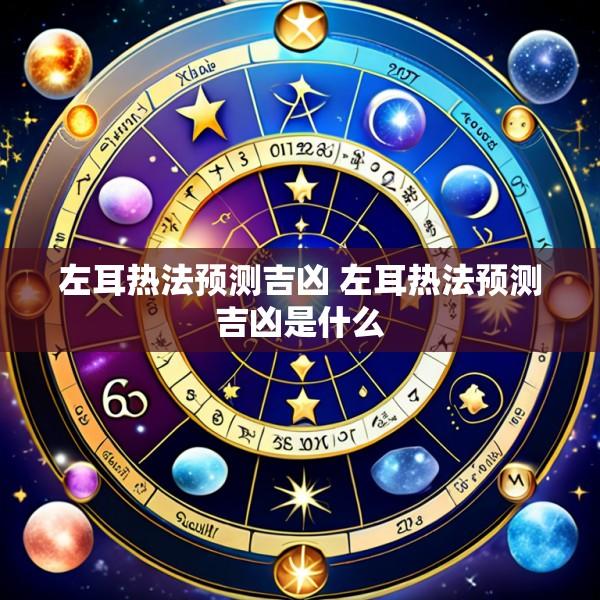 左耳热法预测吉凶 左耳热法预测吉凶是什么