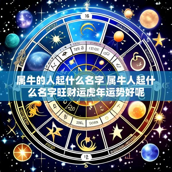 属牛的人起什么名字 属牛人起什么名字旺财运虎年运势好呢