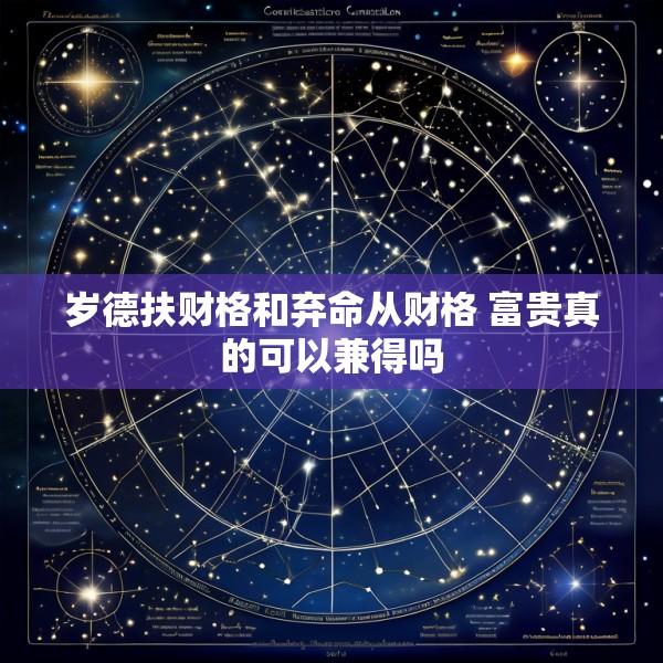 岁德扶财格和弃命从财格 富贵真的可以兼得吗
