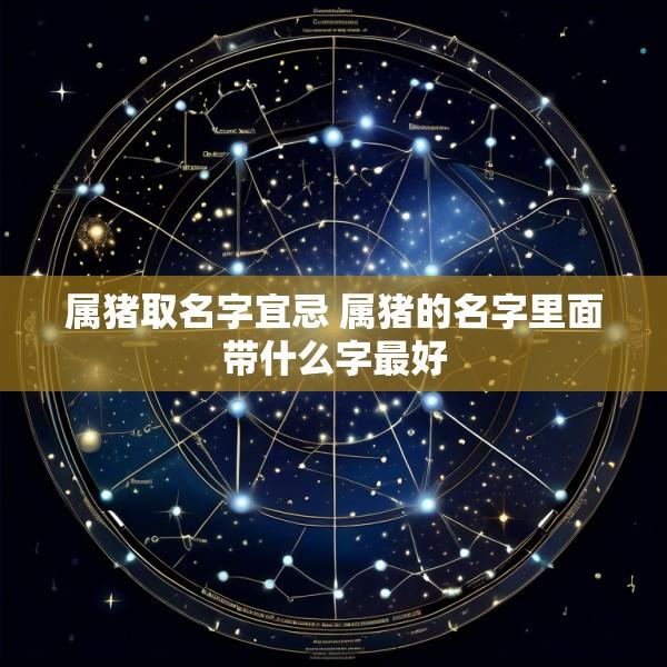 属猪取名字宜忌 属猪的名字里面带什么字最好
