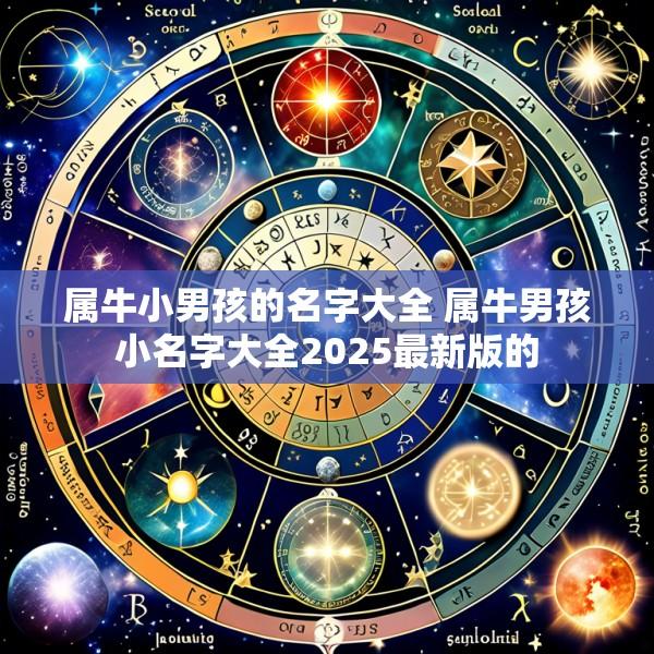 属牛小男孩的名字大全 属牛男孩小名字大全2025最新版的