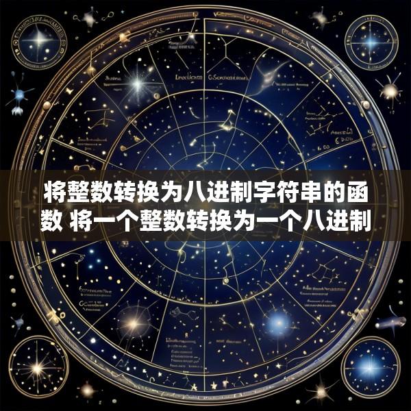 将整数转换为八进制字符串的函数 将一个整数转换为一个八进制字符串的函数