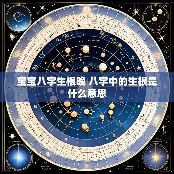 宝宝八字生根晚 八字中的生根是什么意思