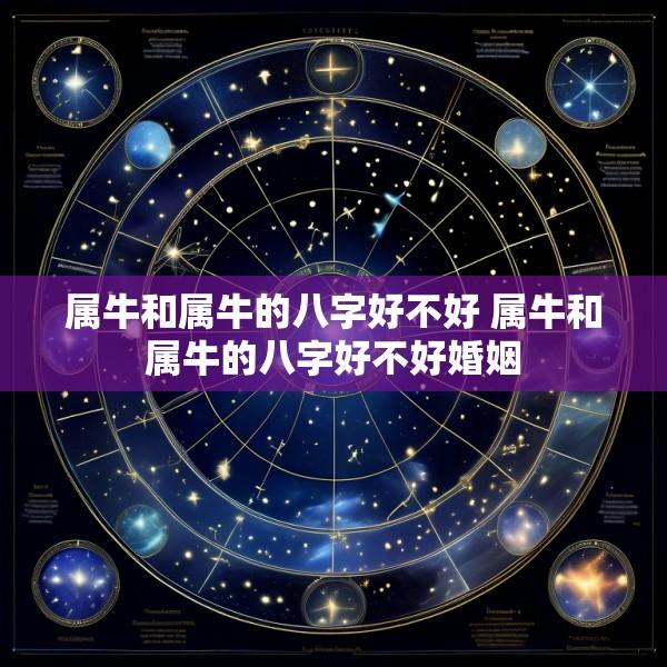 属牛和属牛的八字好不好 属牛和属牛的八字好不好婚姻