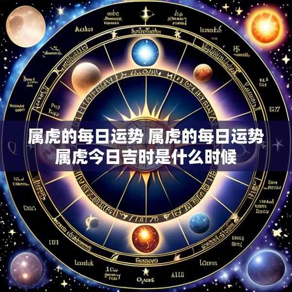 属虎的每日运势 属虎的每日运势属虎今日吉时是什么时候