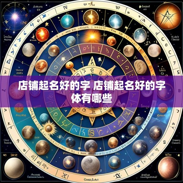 店铺起名好的字 店铺起名好的字体有哪些