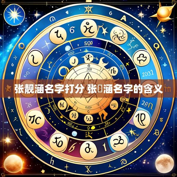 张靓涵名字打分 张婼涵名字的含义