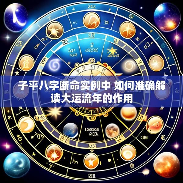 子平八字断命实例中 如何准确解读大运流年的作用