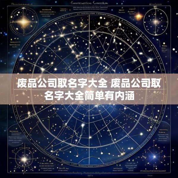 废品公司取名字大全 废品公司取名字大全简单有内涵