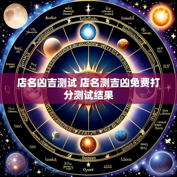店名凶吉测试 店名测吉凶免费打分测试结果