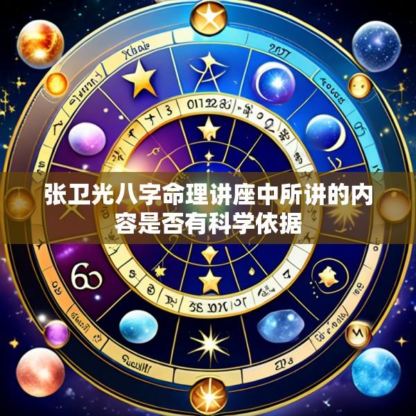 张卫光八字命理讲座中所讲的内容是否有科学依据