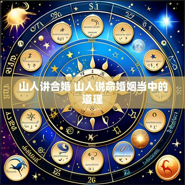 山人讲合婚 山人说命婚姻当中的道理