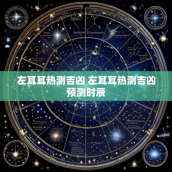 左耳耳热测吉凶 左耳耳热测吉凶预测时辰
