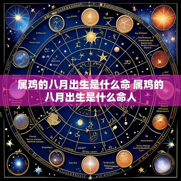 属鸡的八月出生是什么命 属鸡的八月出生是什么命人