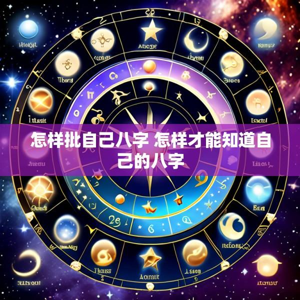 怎样批自己八字 怎样才能知道自己的八字
