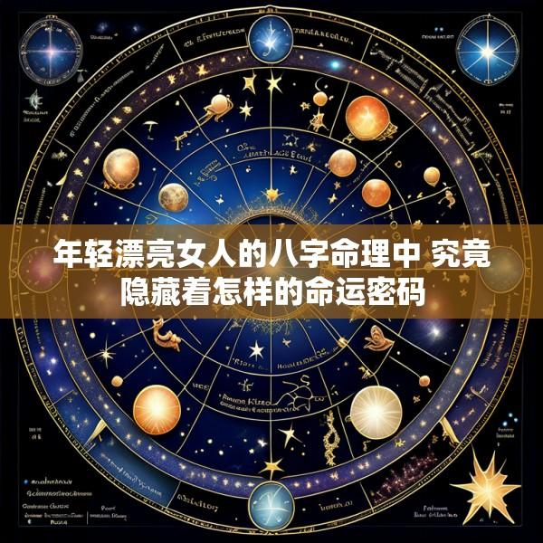 年轻漂亮女人的八字命理中 究竟隐藏着怎样的命运密码