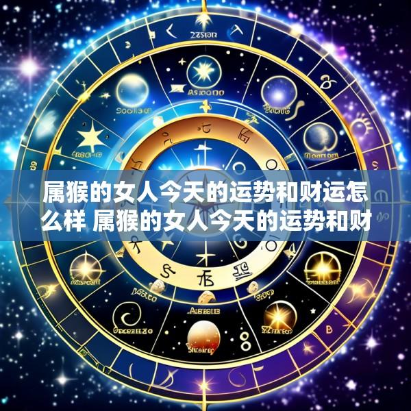 属猴的女人今天的运势和财运怎么样 属猴的女人今天的运势和财运怎么样呢